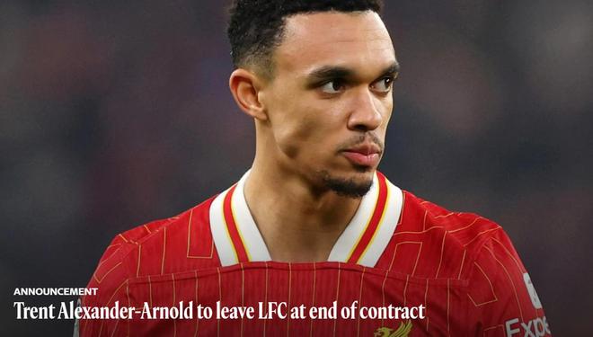 "利物浦告别的声音：阿诺德正式宣布夏季合同结束后与红军Say Goodbye的决定"