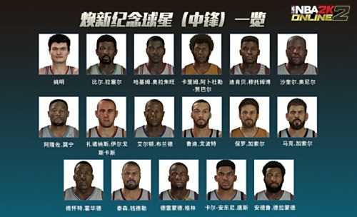 再现姚鲨对决 焕新纪念卡包解析中锋球员篇