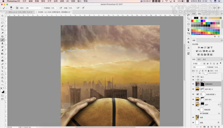 篮球海报设计步骤_ps制作篮球海报教程_ps教程nba